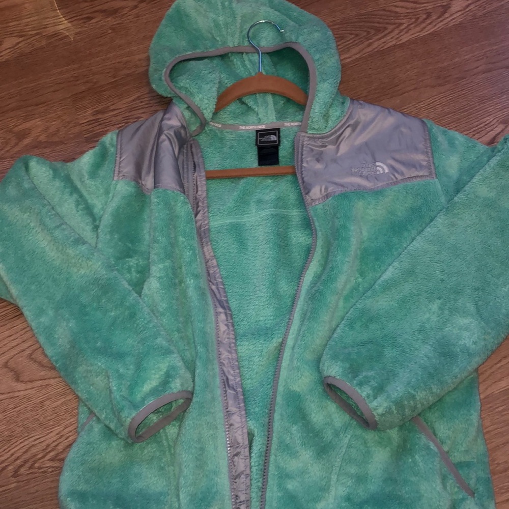 Furry teal jacket